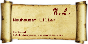 Neuhauser Lilian névjegykártya